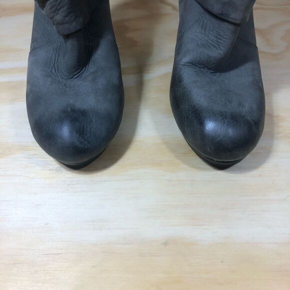 Vince Camuto Cassandra Gray Leather Slouch Boots Women’s Size 8.5 - Picture 7 of 10